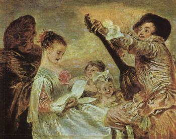 Jean-Antoine Watteau : The Music Lesson